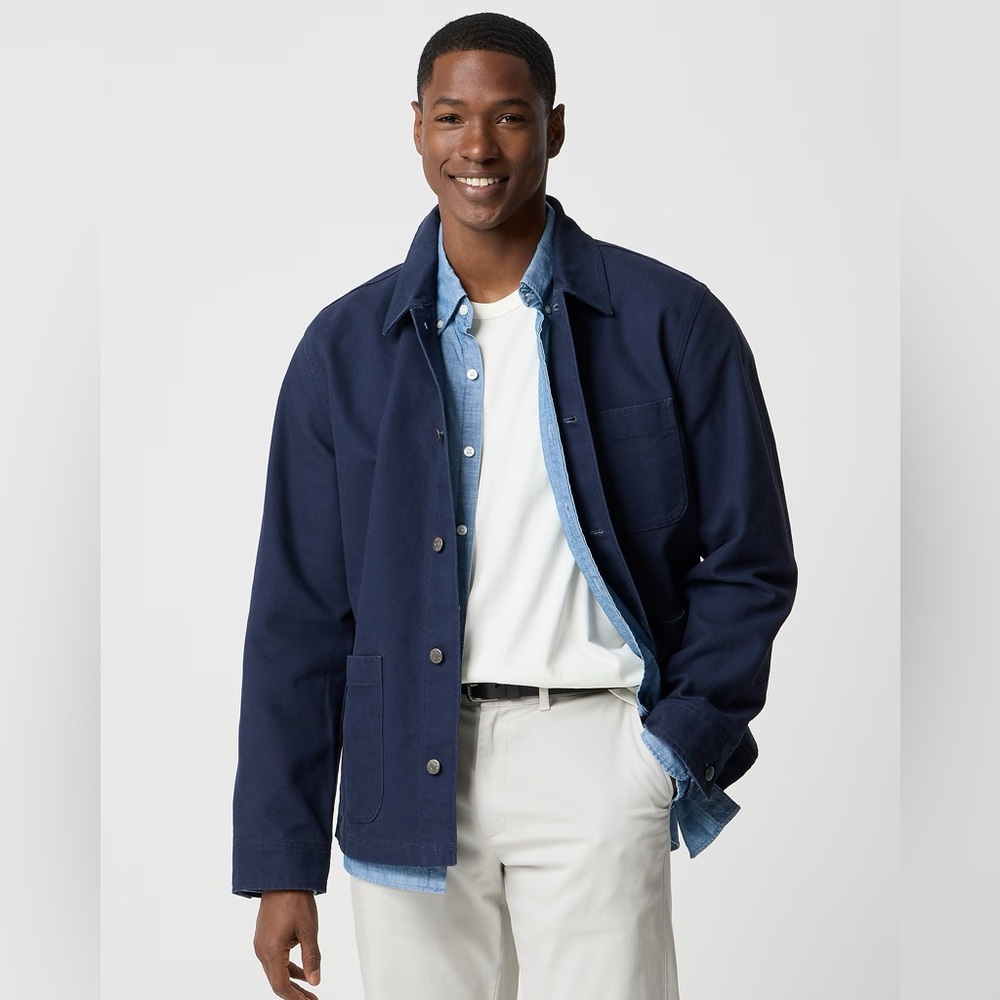 J. CREW Canvas Chore Jacket in Navy Size S NWT $210 CL297